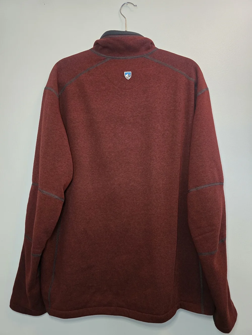 KUHL Revel 1/4 Zip Sweater Men XXL Maroon Kashmira Pullover Jacket Hiking
